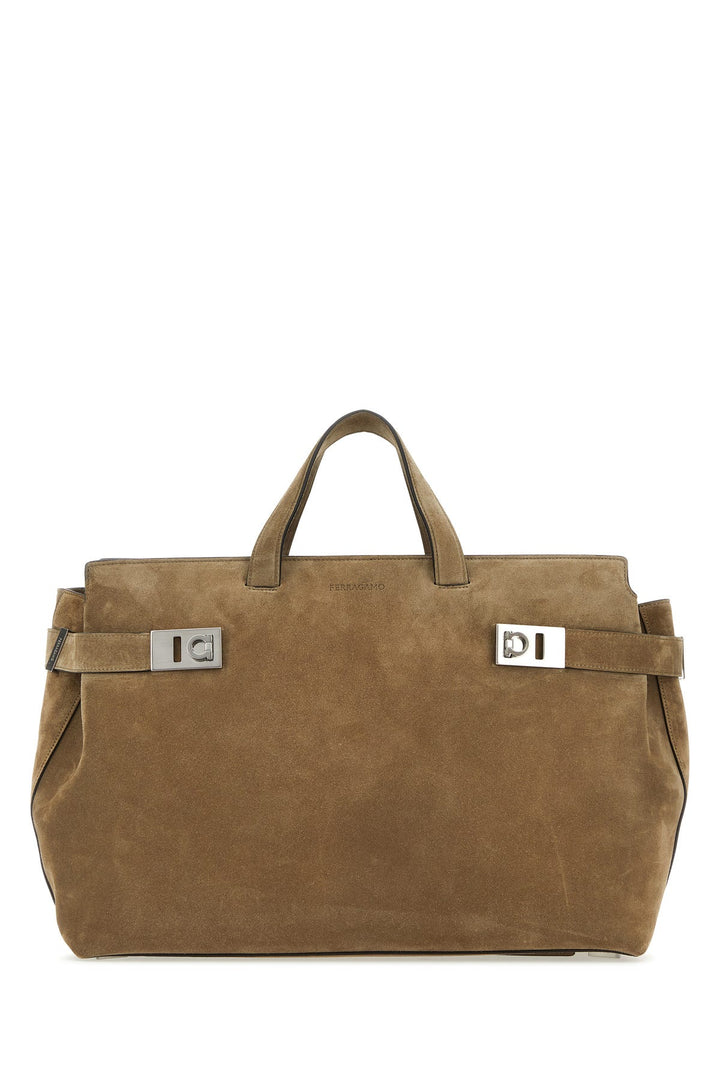 Biscuit suede Fashion Show travel bag