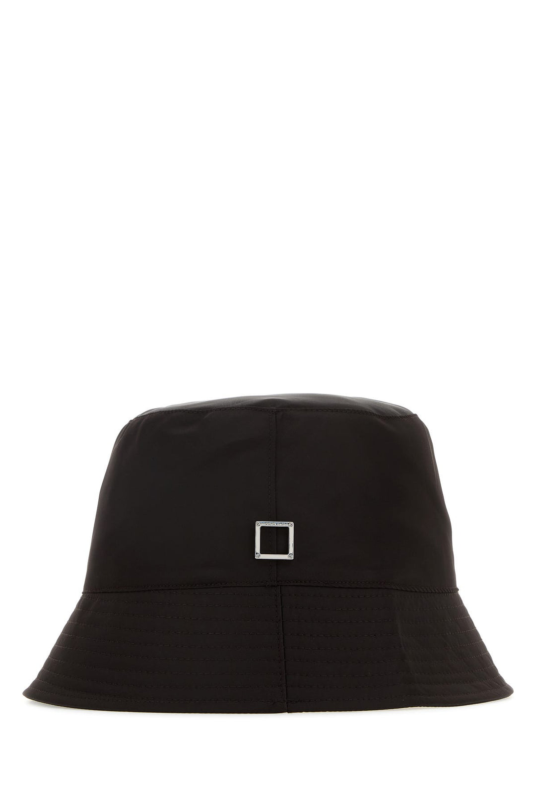 Black nylon bucket hat