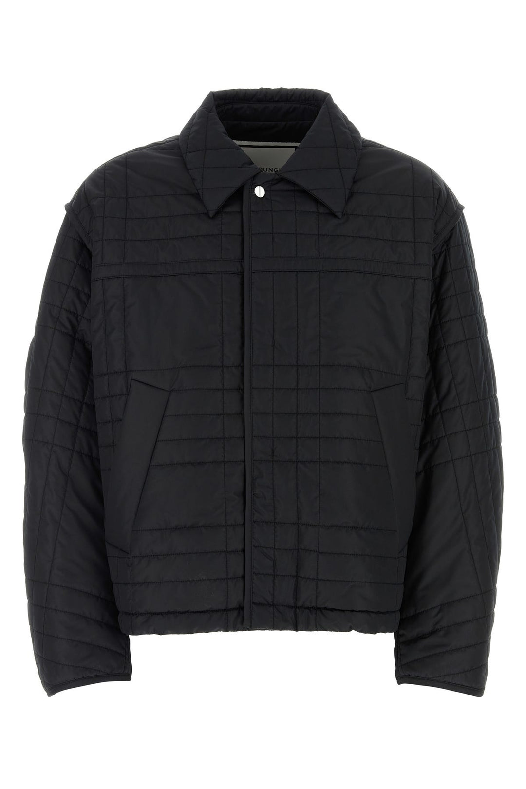 Black polyester padded jacket