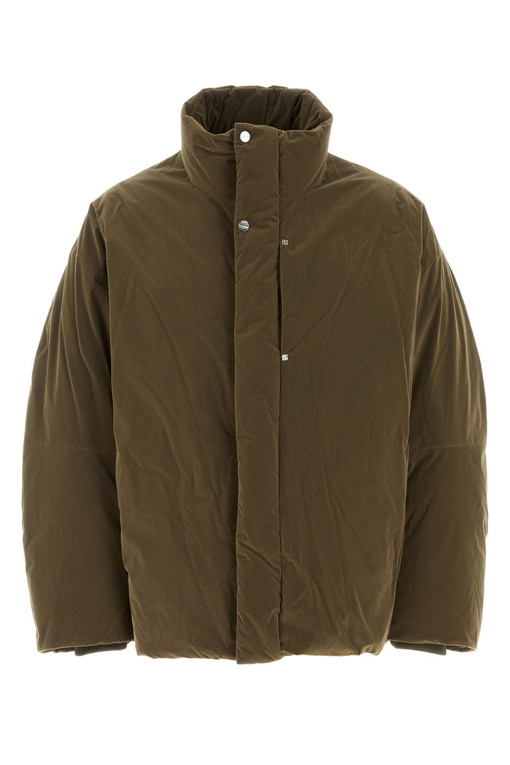 Military green nylon down jacket