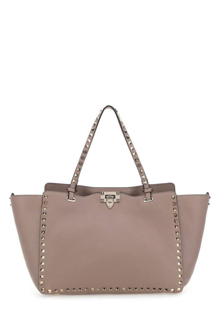 Antiqued pink leather medium Rockstud handbag