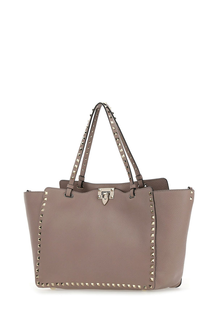 Antiqued pink leather medium Rockstud handbag