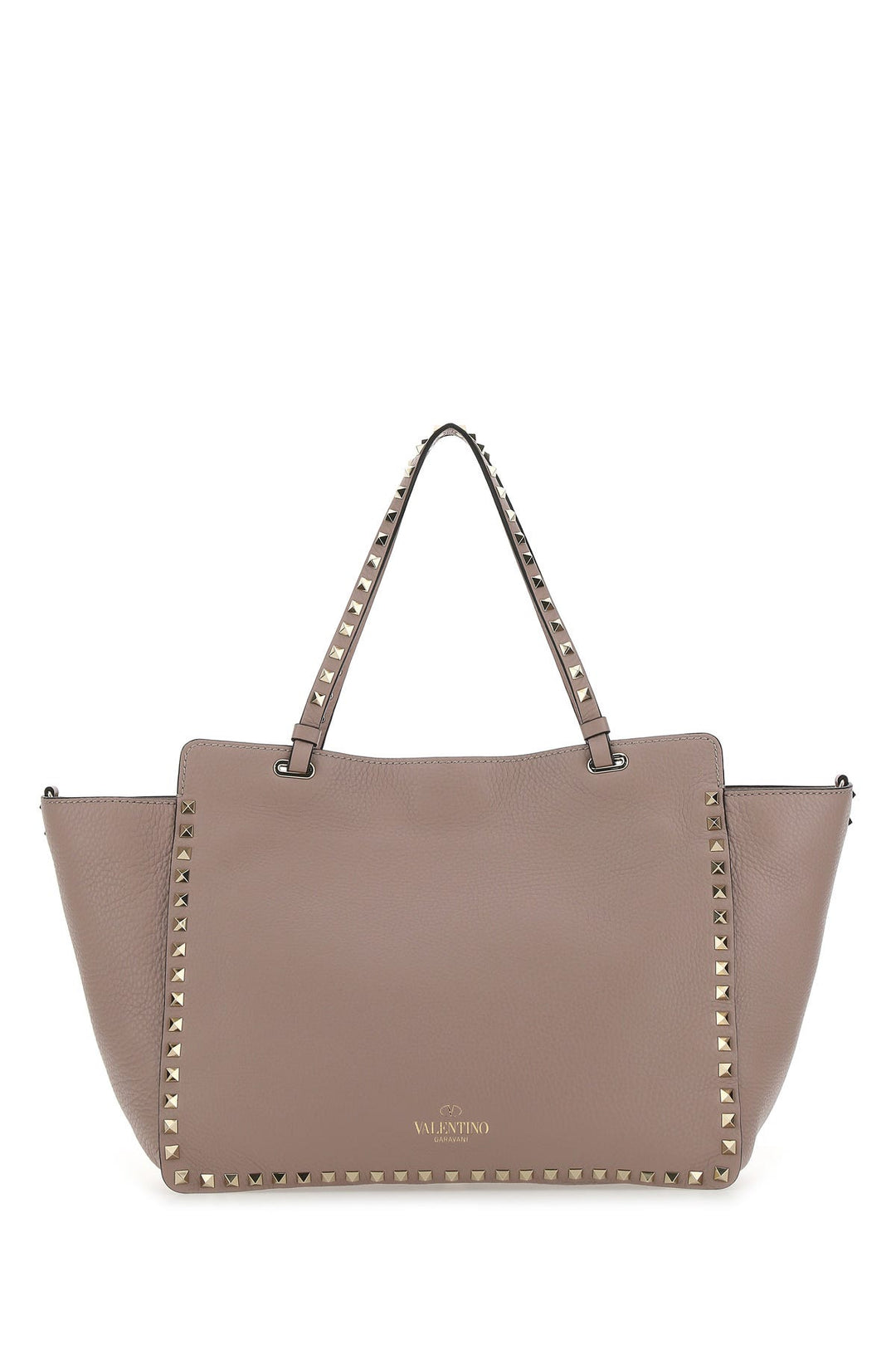 Antiqued pink leather medium Rockstud handbag