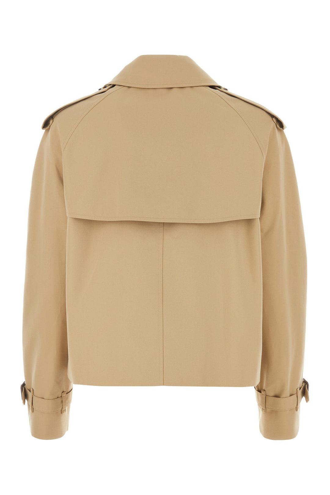 Beige gabardine trench coat