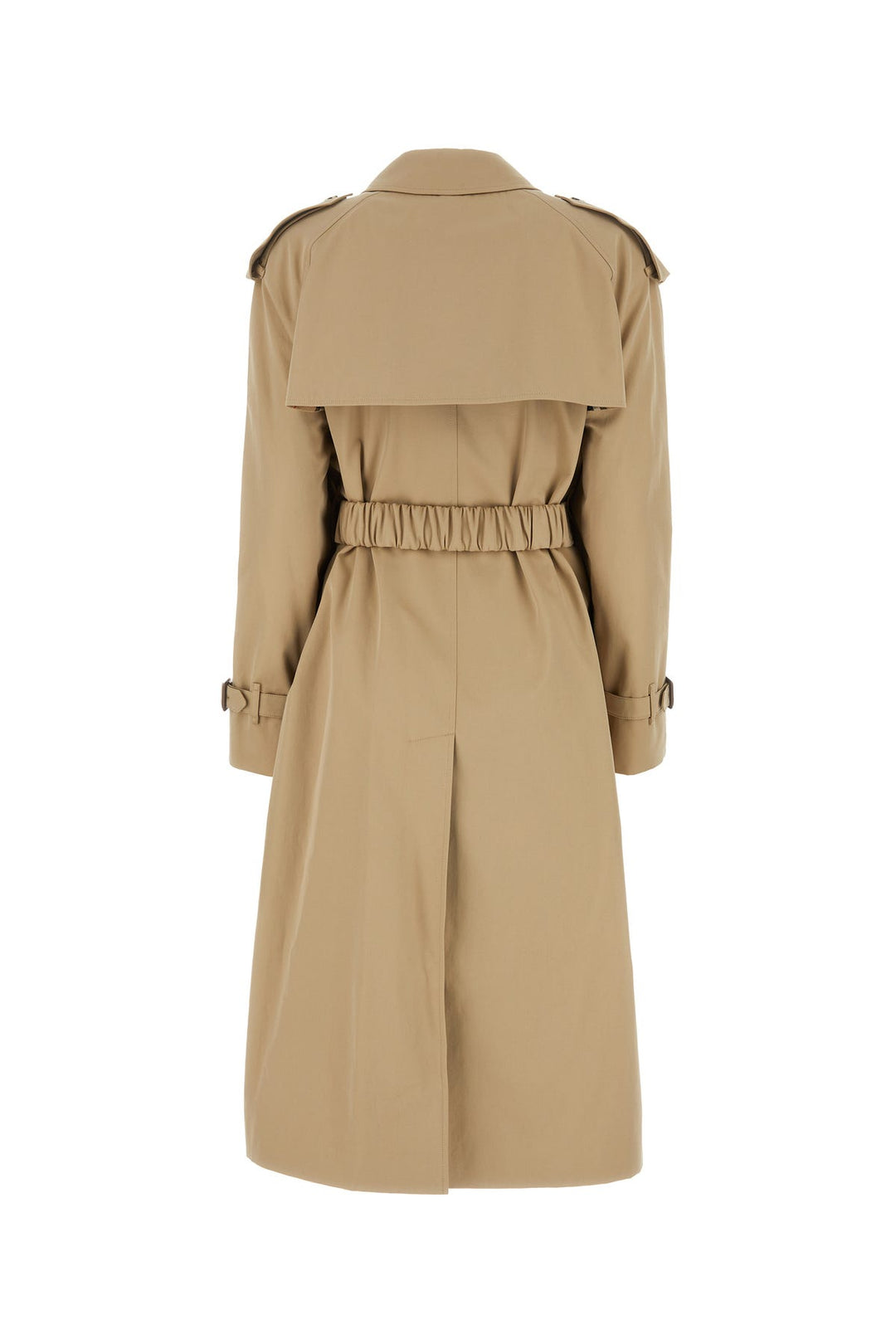 Beige gabardine trench coat