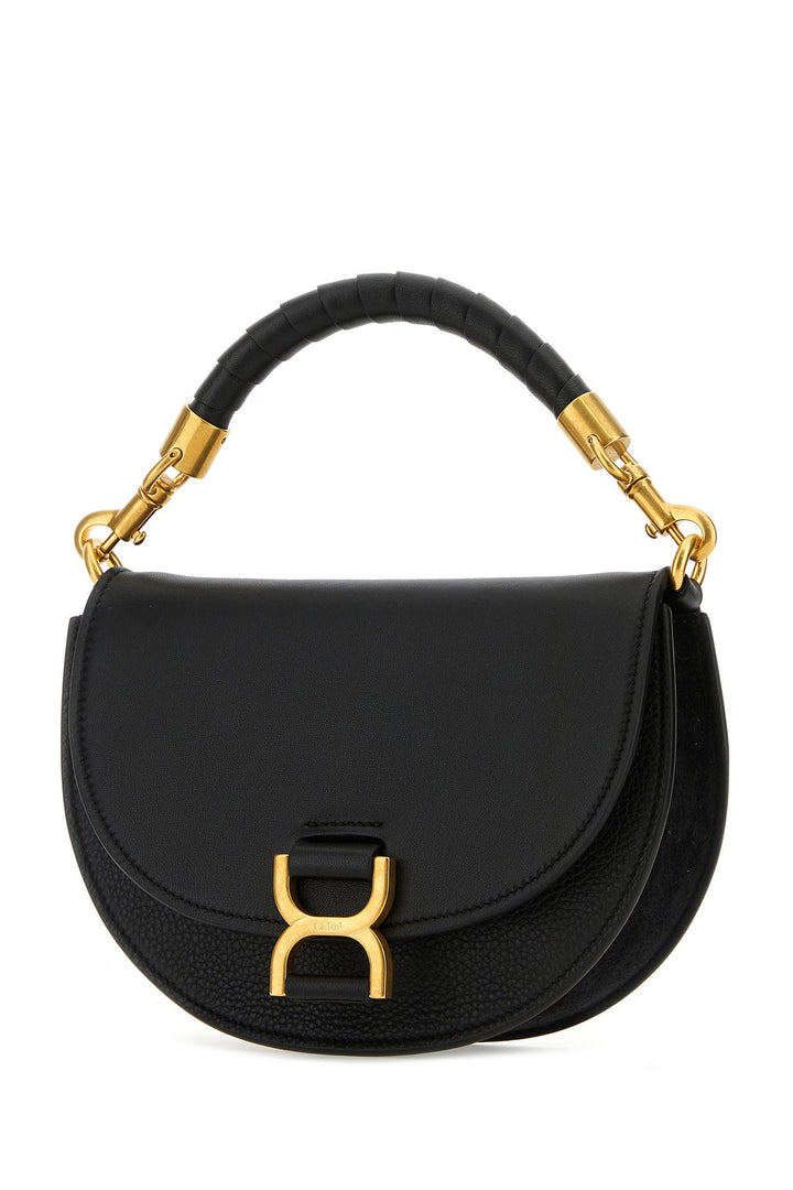 Black leather Marcie handbag
