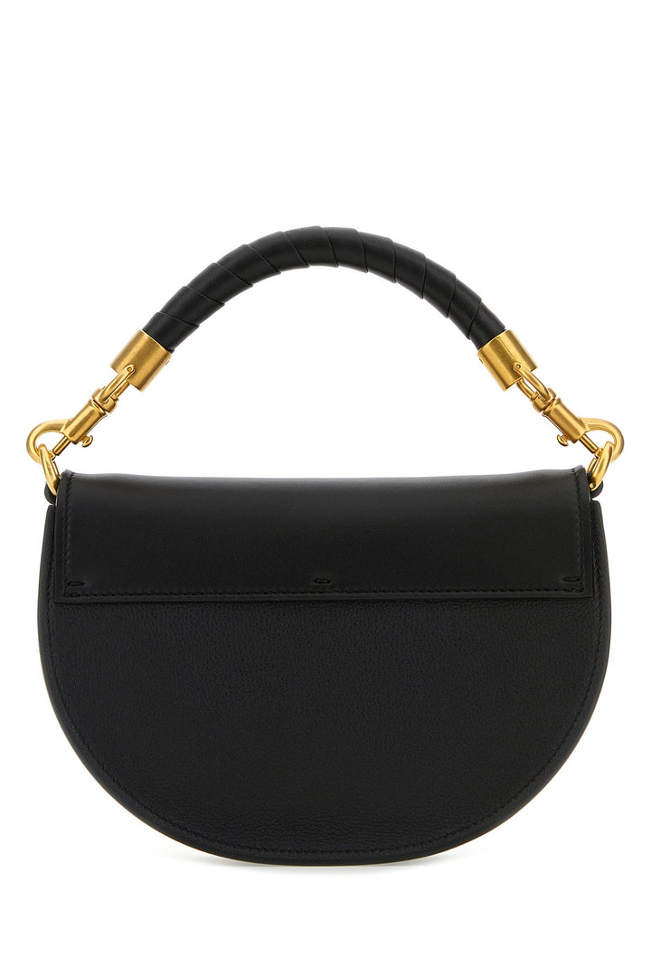 Black leather Marcie handbag