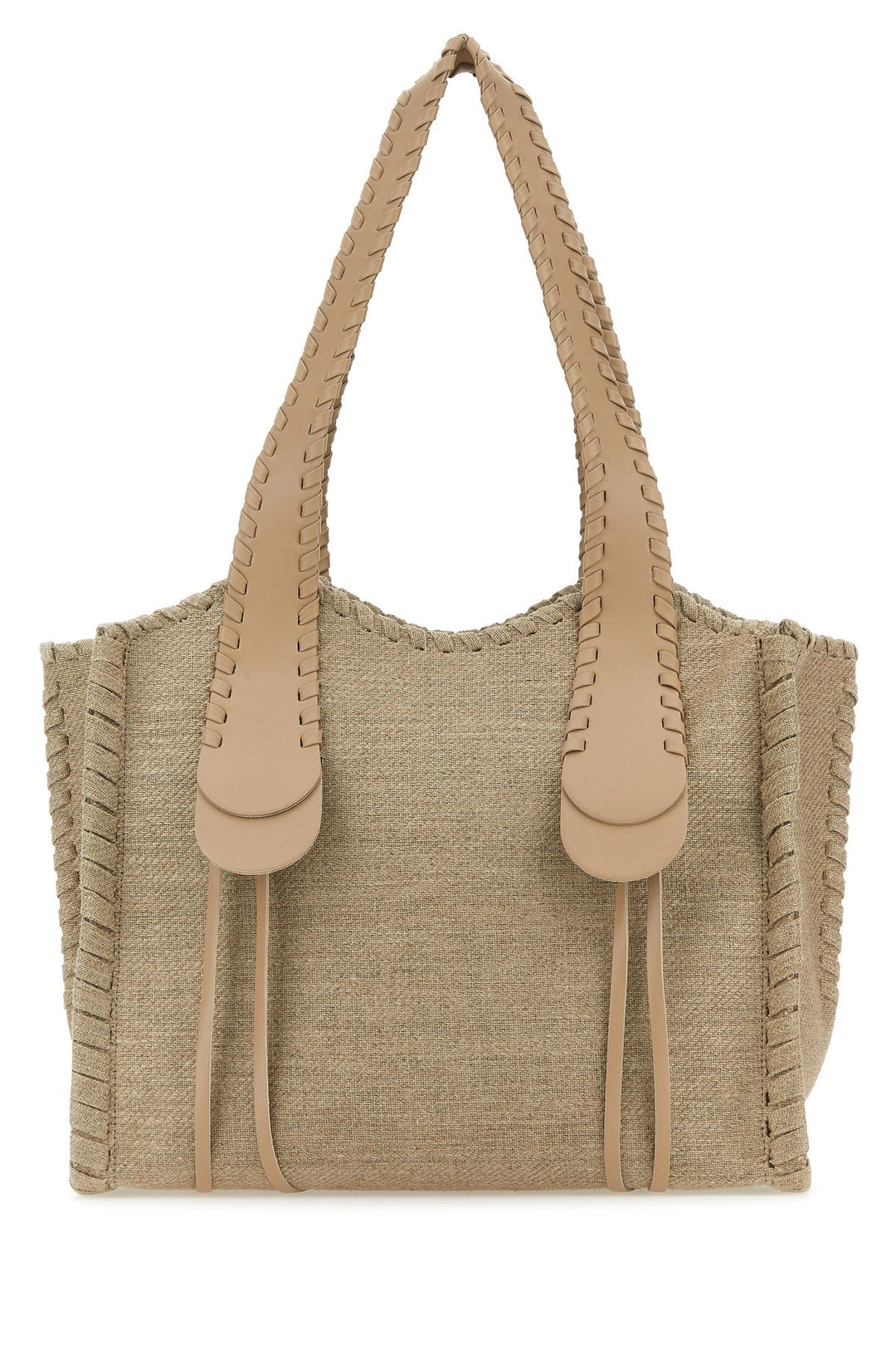 Beige linen medium Mony shopping bag