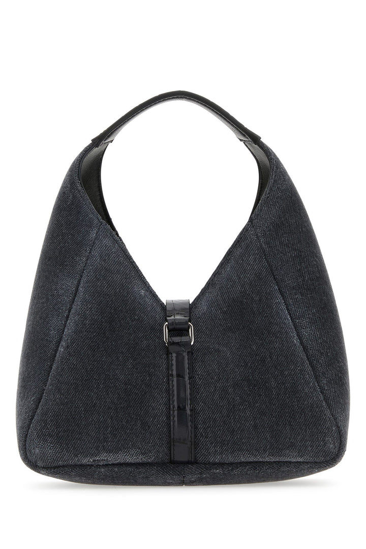 Black denim mini G-Hobo handbag