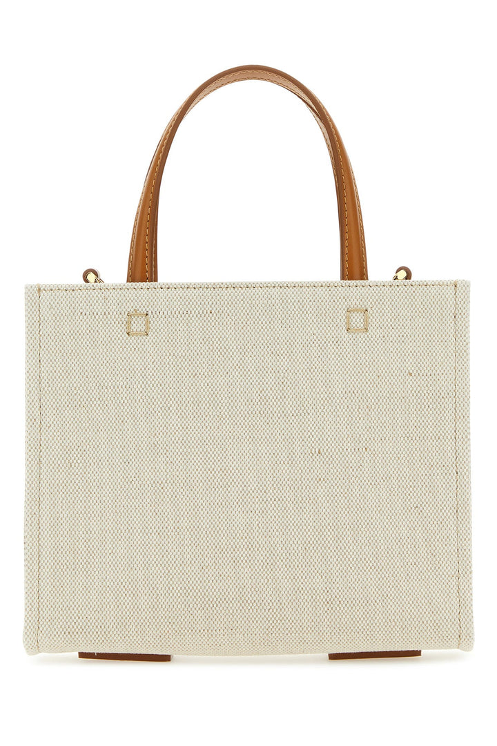 Sand canvas small G-Tote handbag