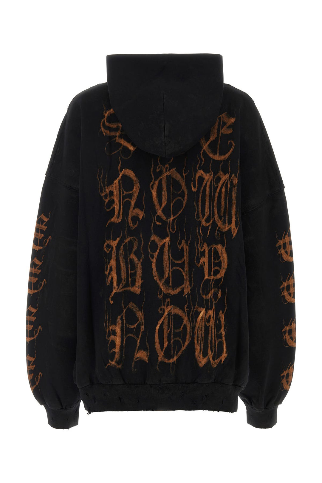 Black cotton oversize sweatshirt