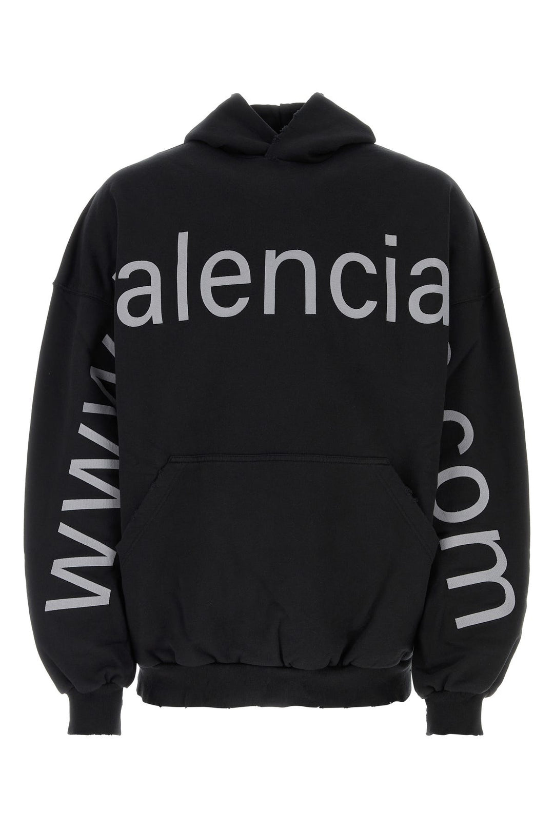 Black cotton oversize Bal.com sweatshirt