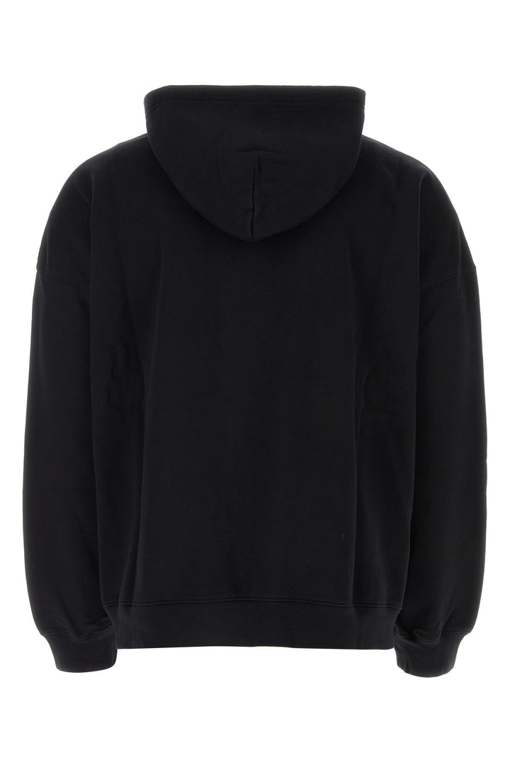 Black cotton oversize sweatshirt