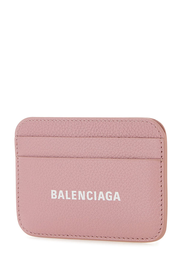 Antiqued pink leather Cash card holder