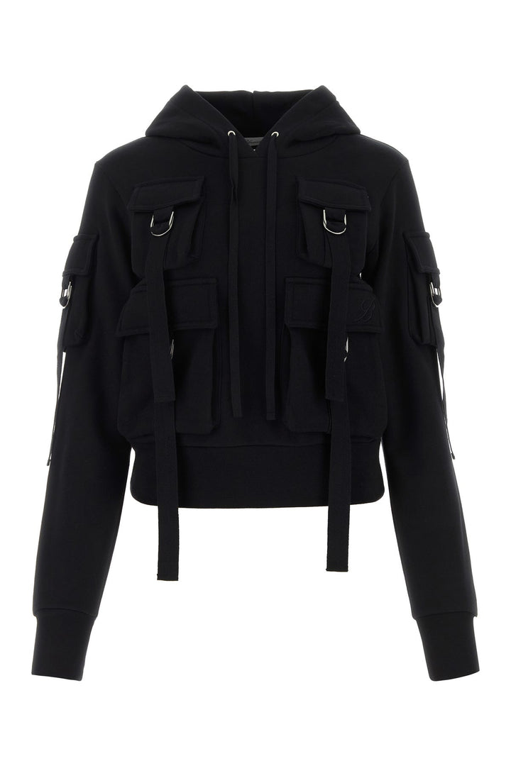 Black cotton sweatshirt