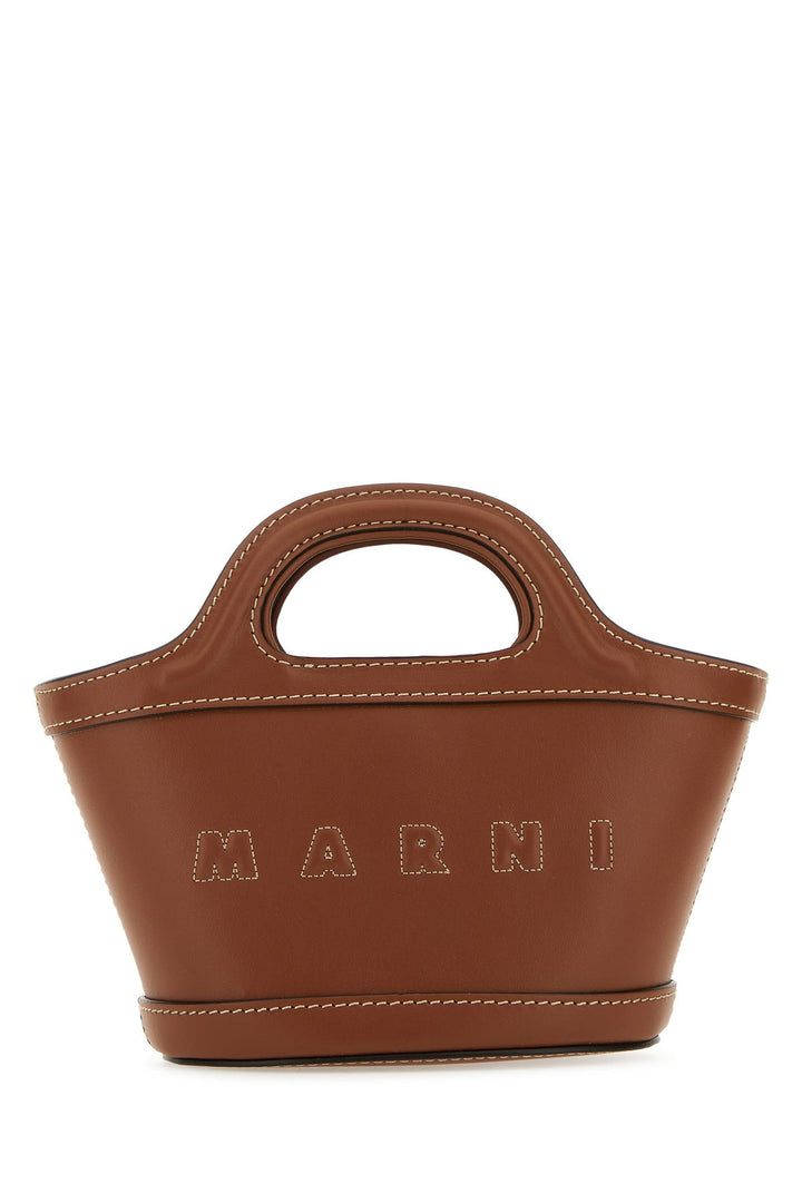 Brown leather micro Tropicalia Summer handbag