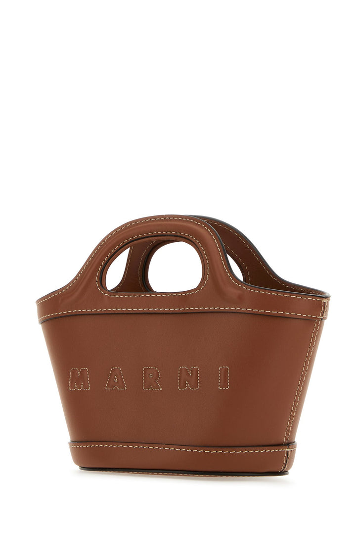 Brown leather micro Tropicalia Summer handbag
