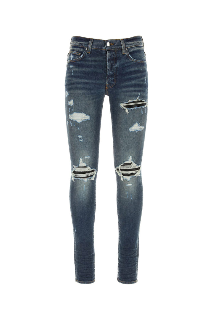 Blue stretch denim jeans