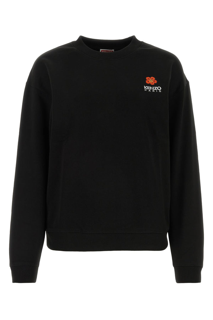 Black cotton Boke Flower sweatshirt