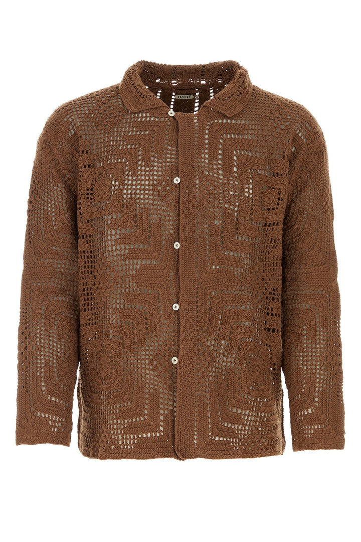 Brown crochet shirt