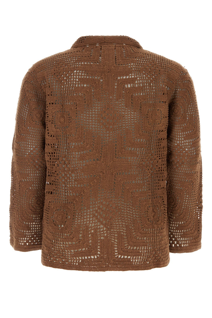 Brown crochet shirt