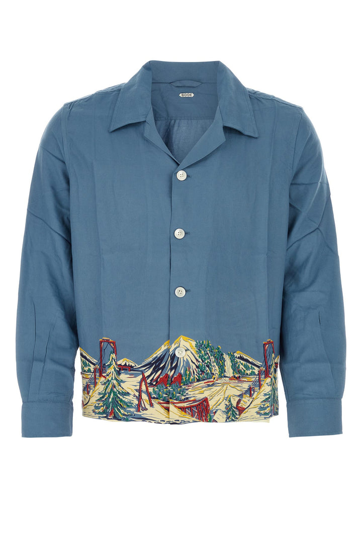 Air force blue rayon shirt