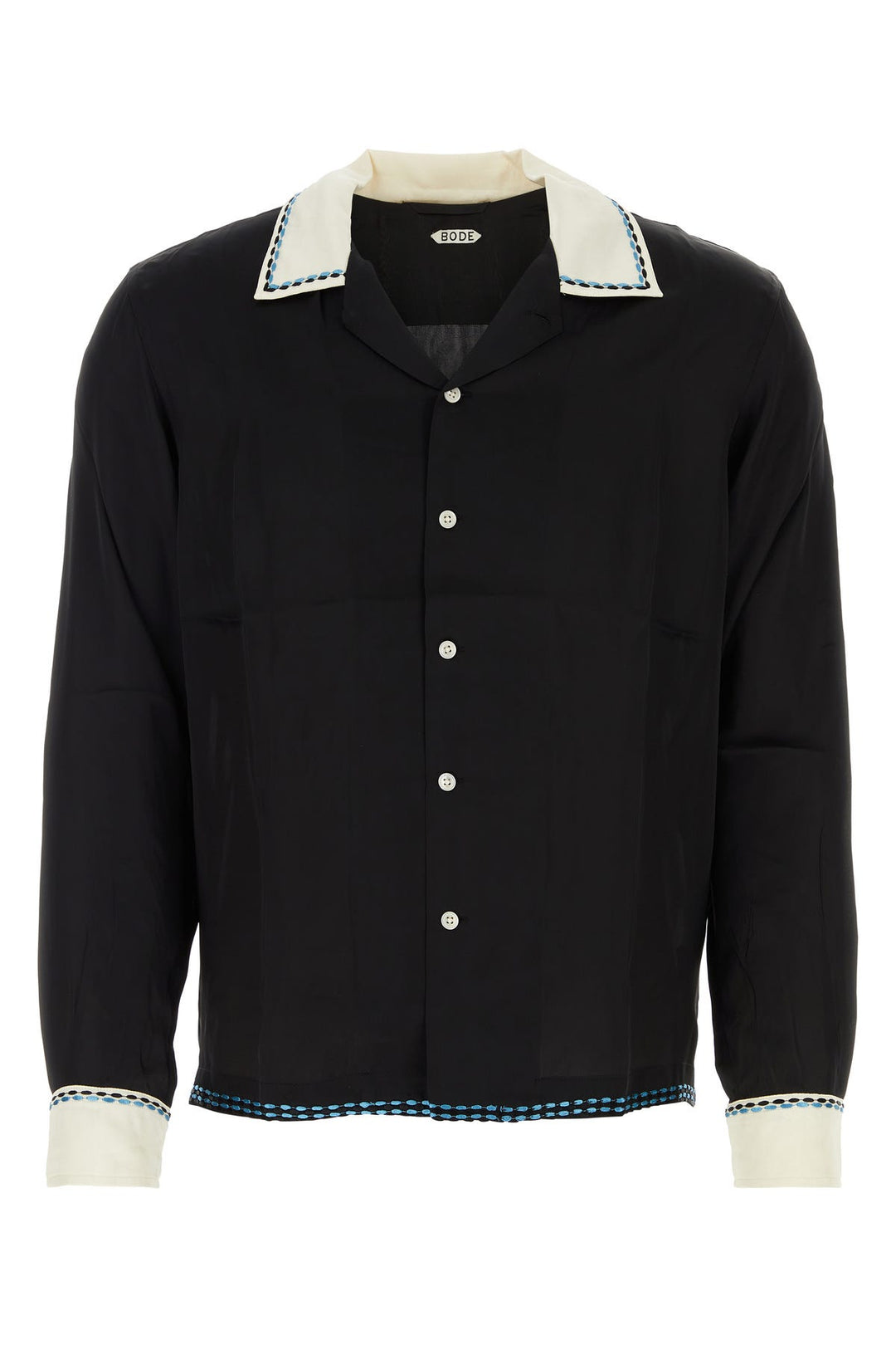 Black satin shirt