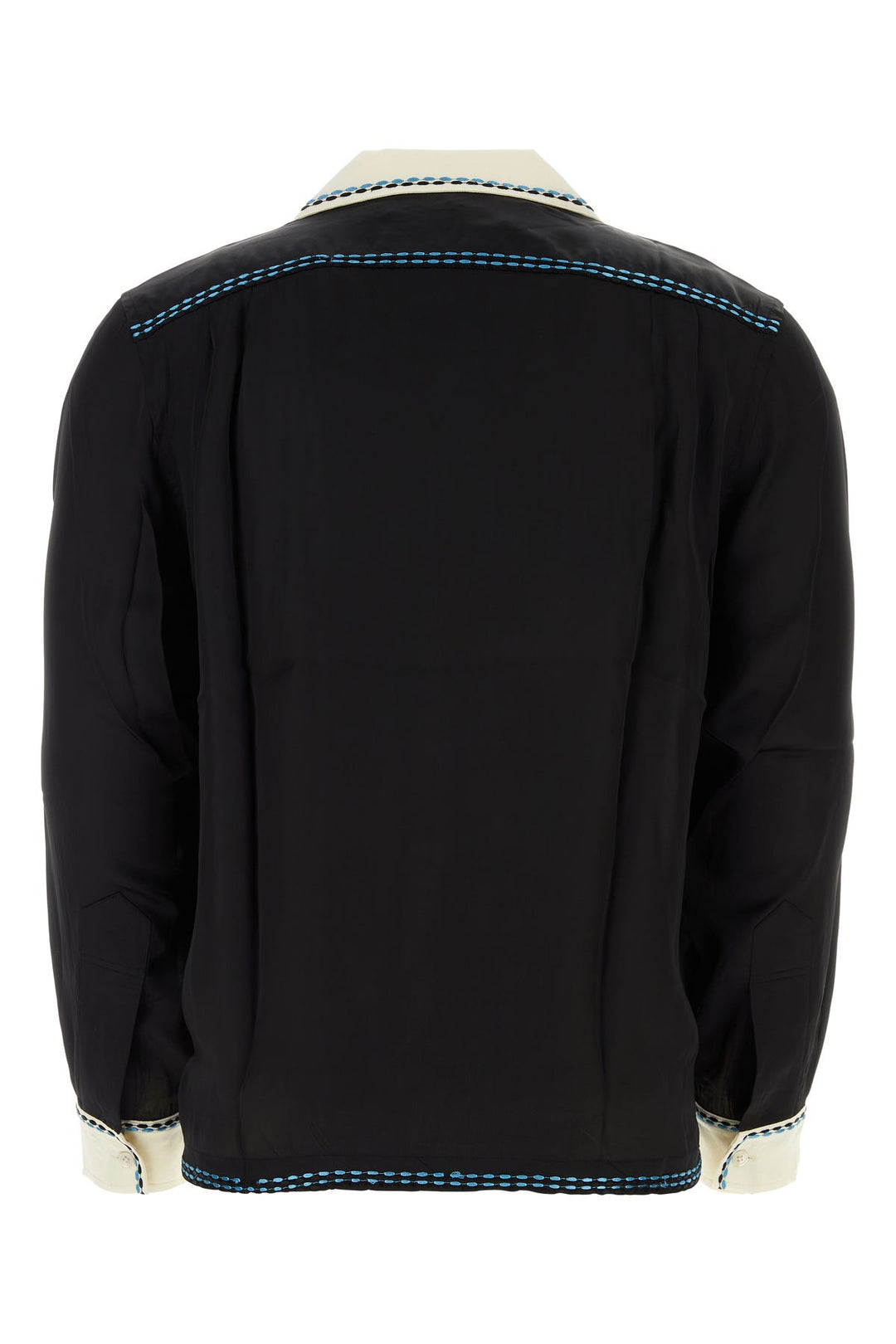 Black satin shirt