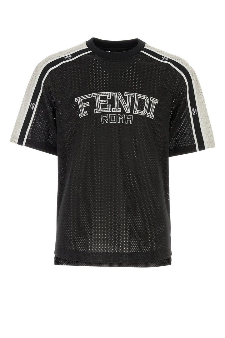 Black mesh oversize t-shirt