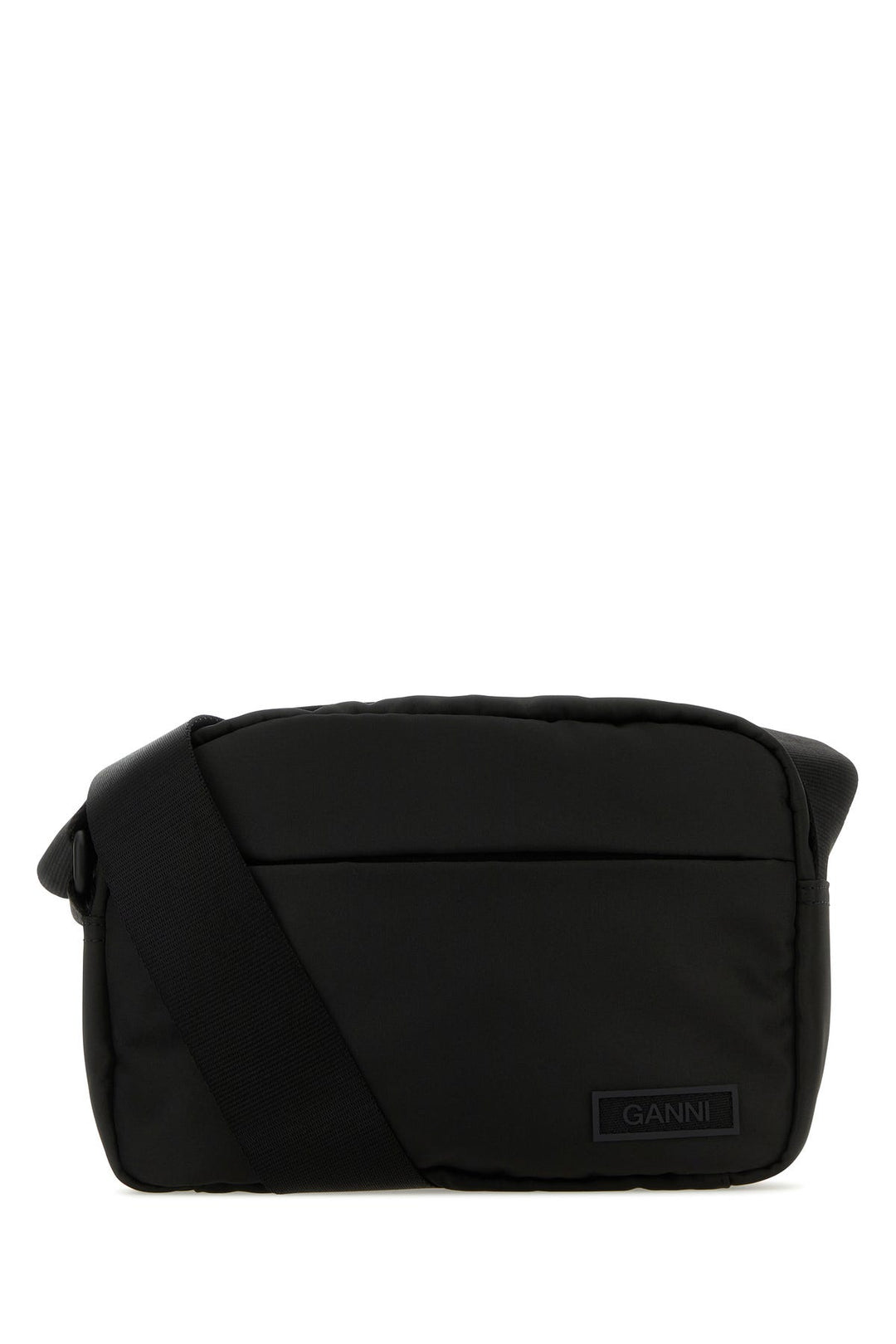 Black fabric crossbody bag