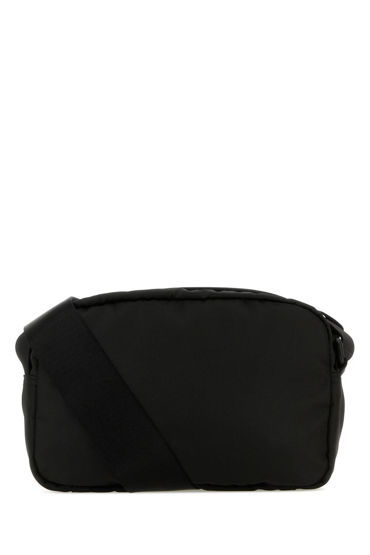 Black fabric crossbody bag