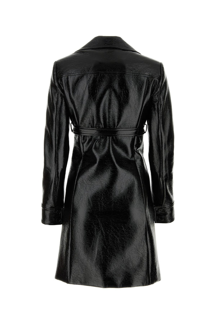 Black vinyl overcoat
