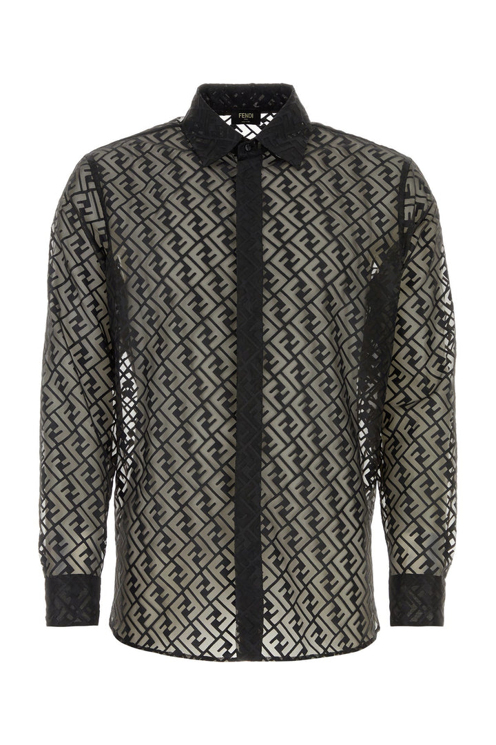 Black mesh shirt