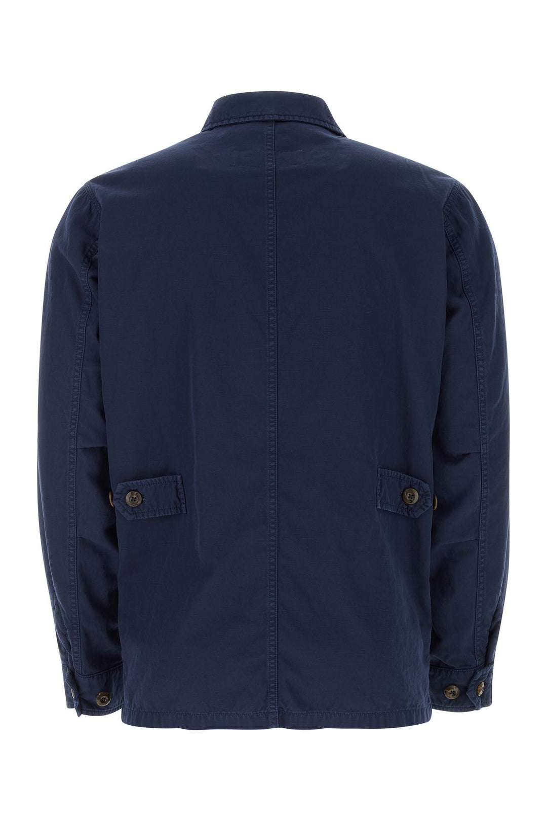 Navy blue cotton blend jacket