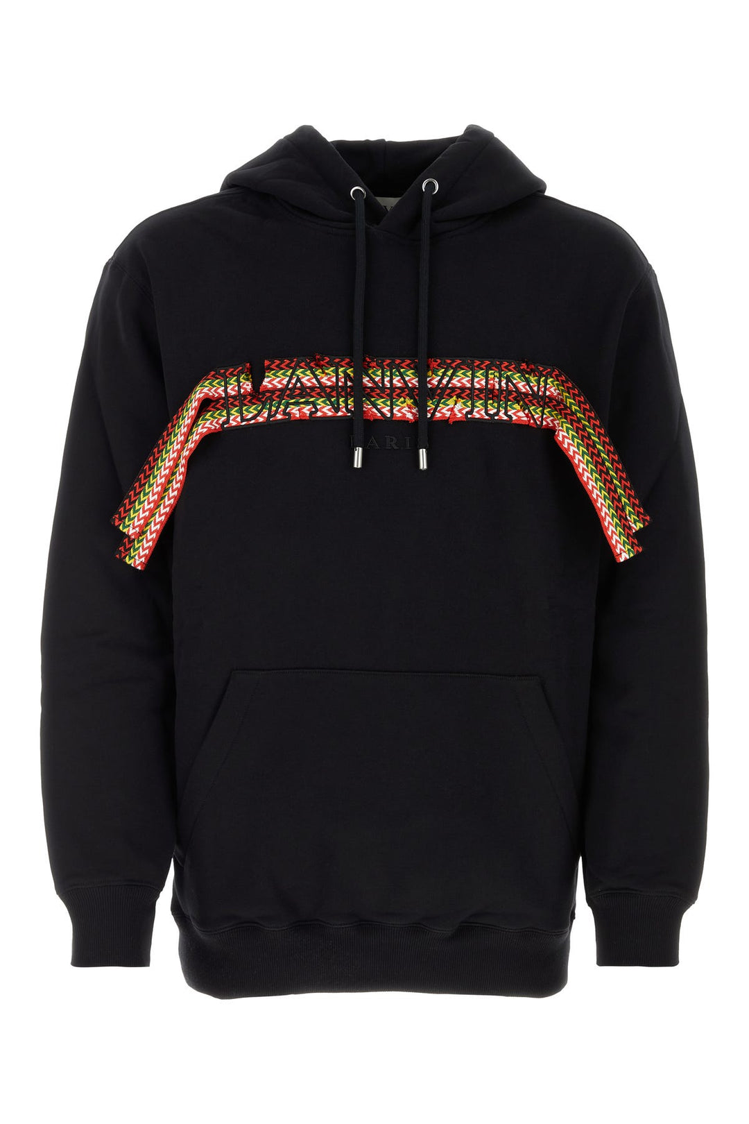 Black cotton stretch sweatshirt