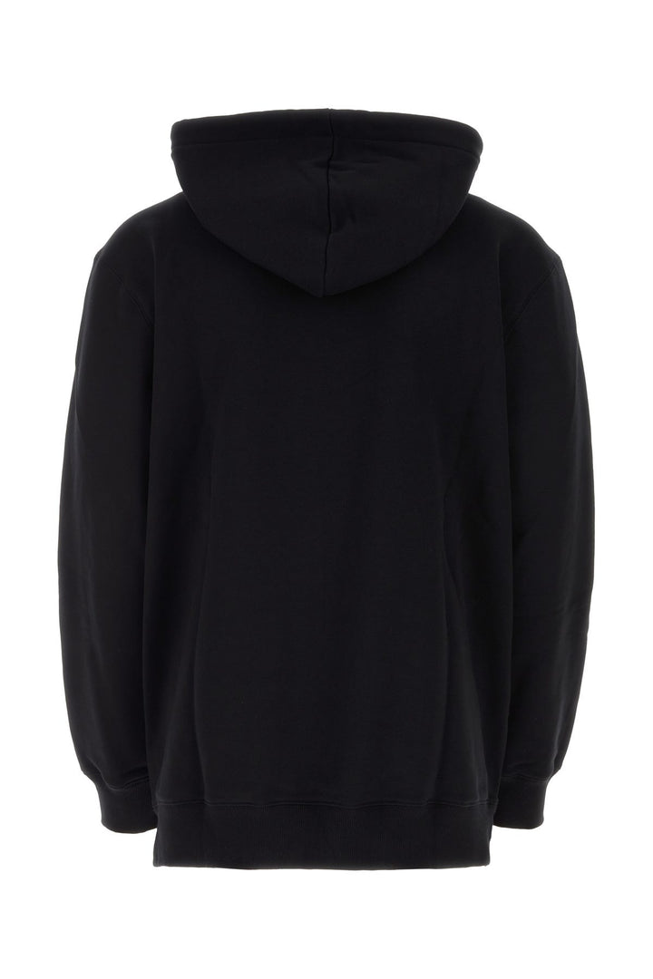Black cotton stretch sweatshirt