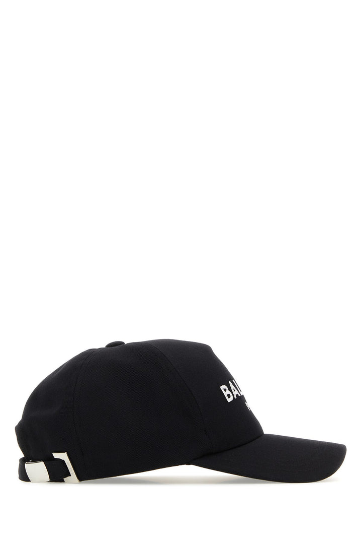 Black cotton baseball cap