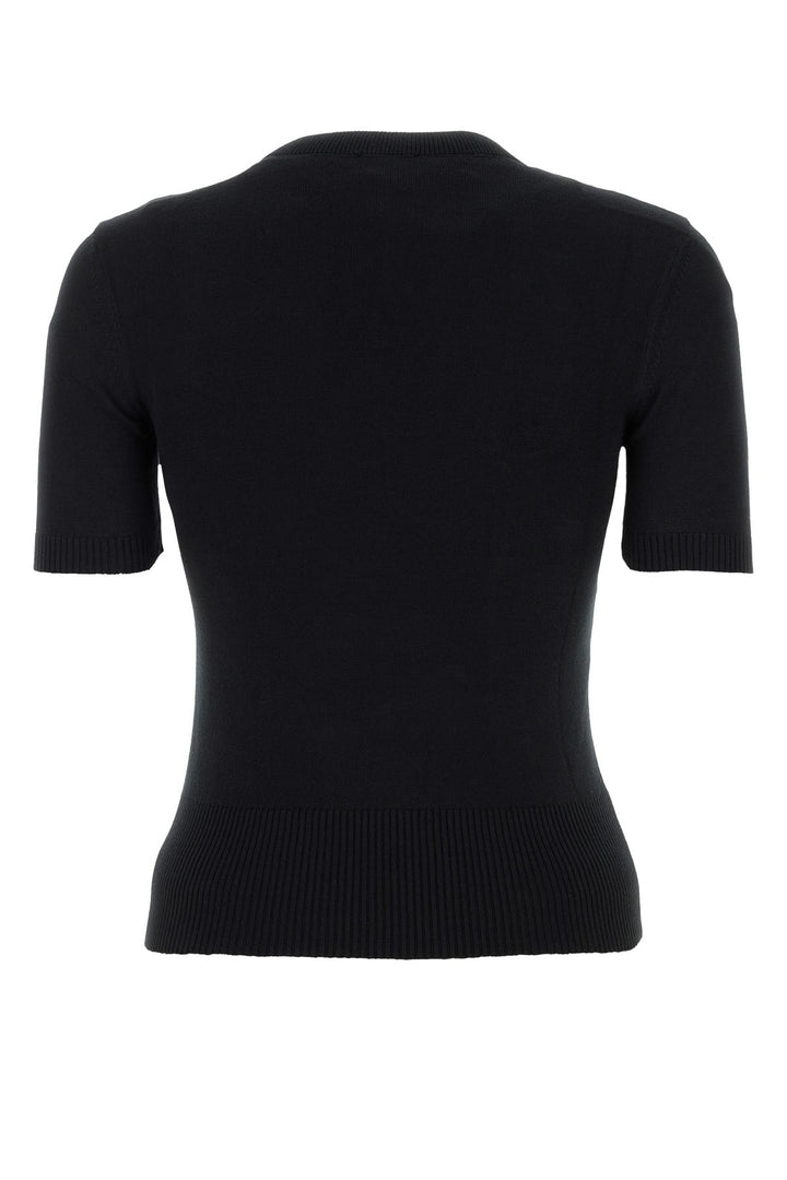 Black cotton blend t-shirt