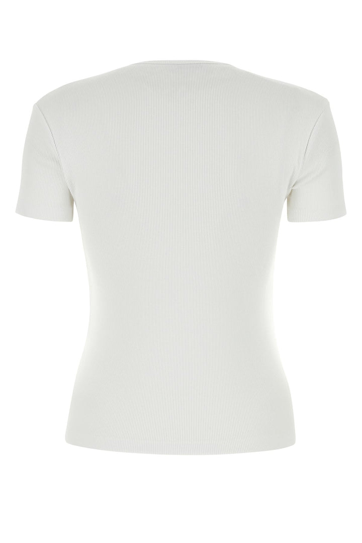 White stretch cotton t-shirt