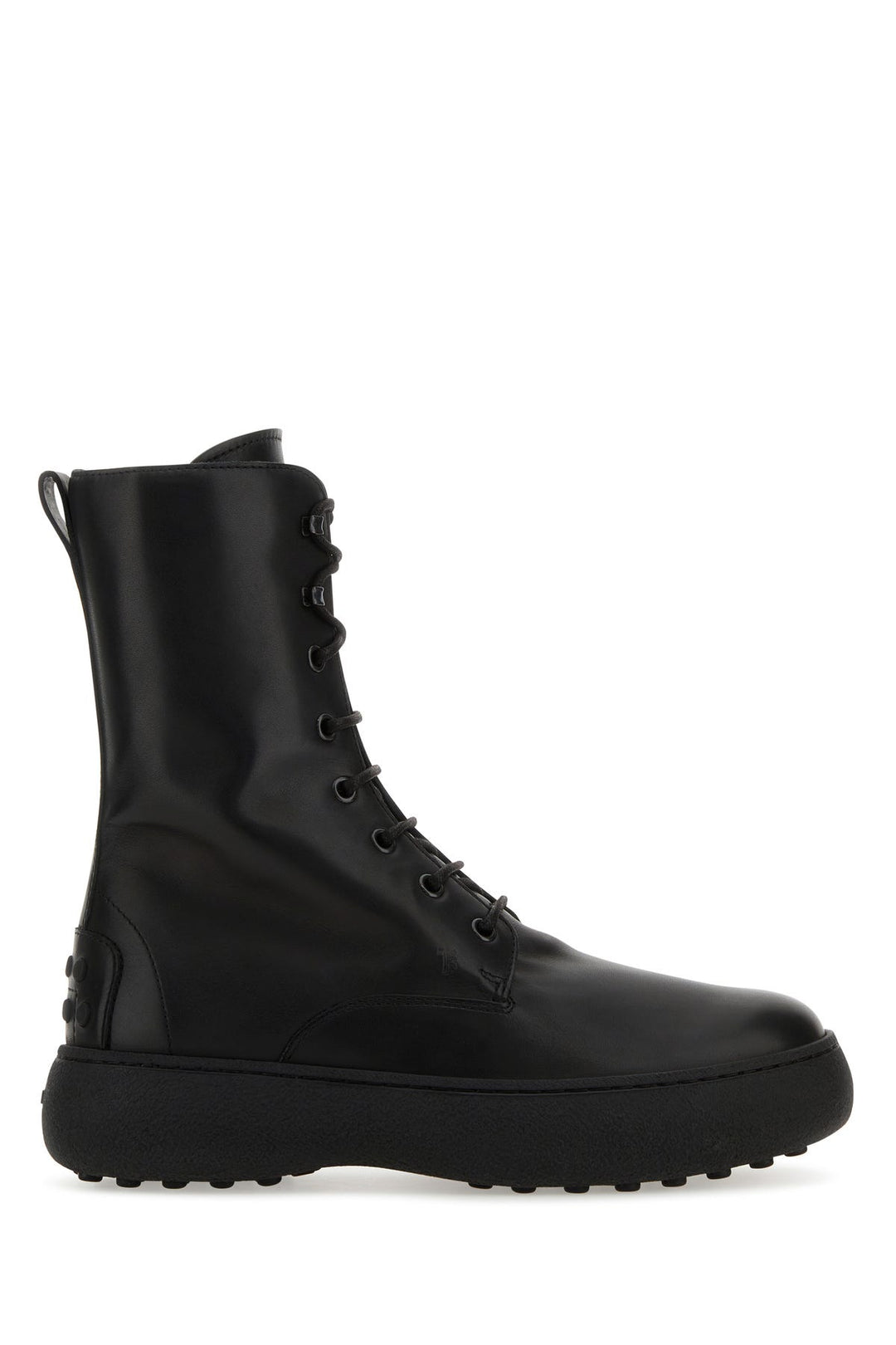 Black leather W. G. ankle boots