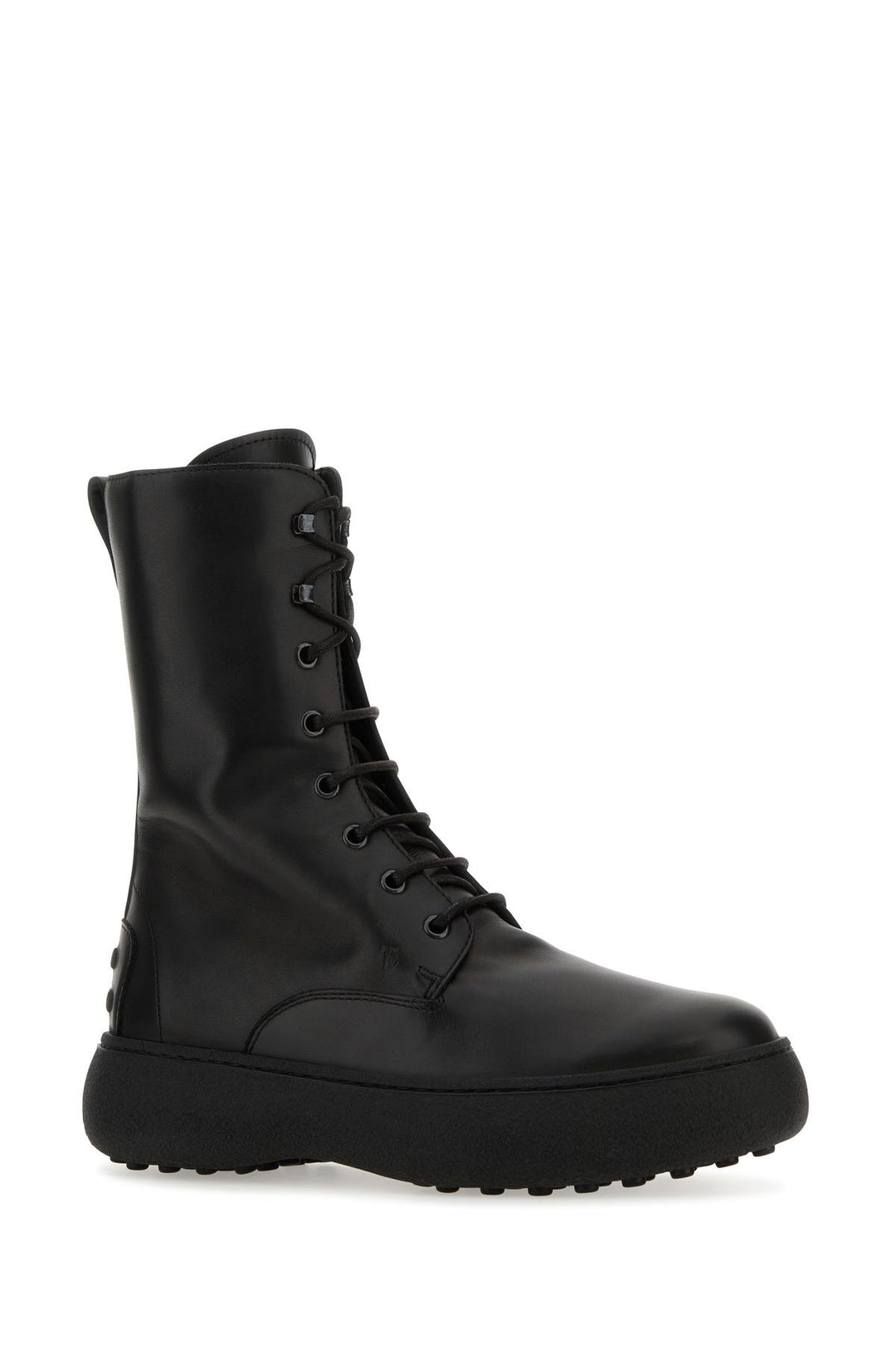 Black leather W. G. ankle boots