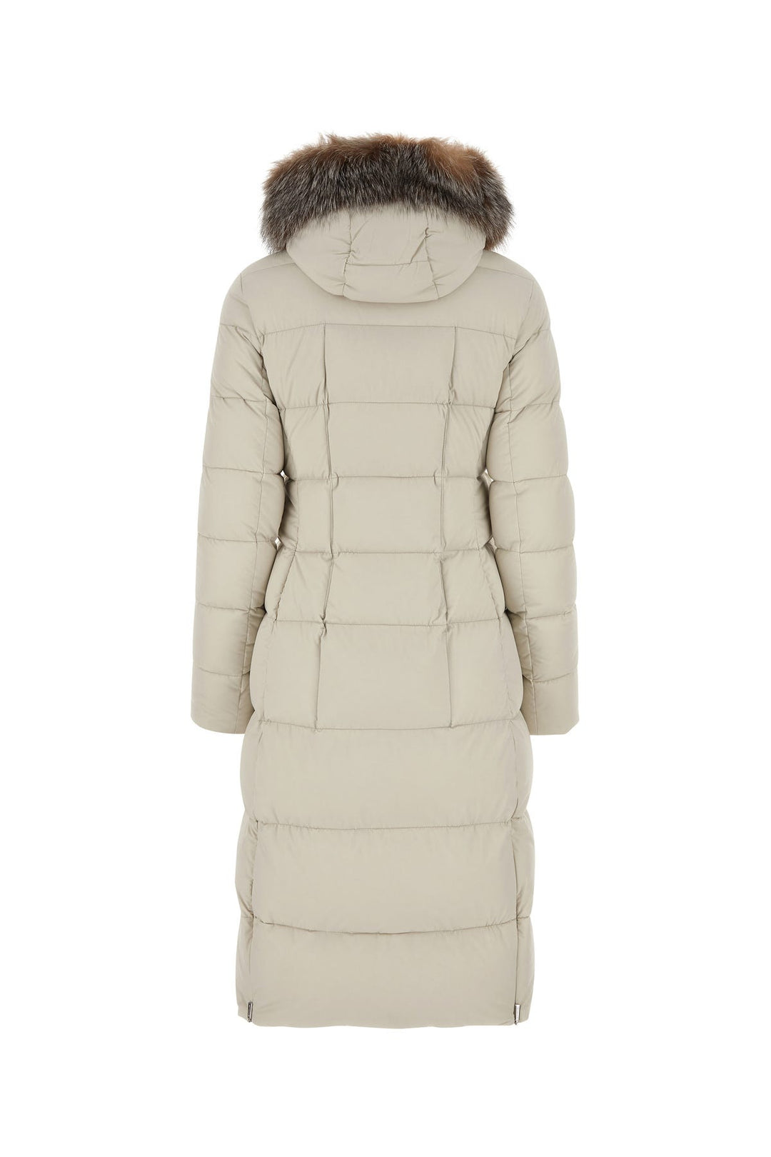 Sand nylon blend down jacket