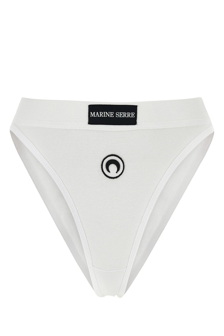 White stretch cotton brief