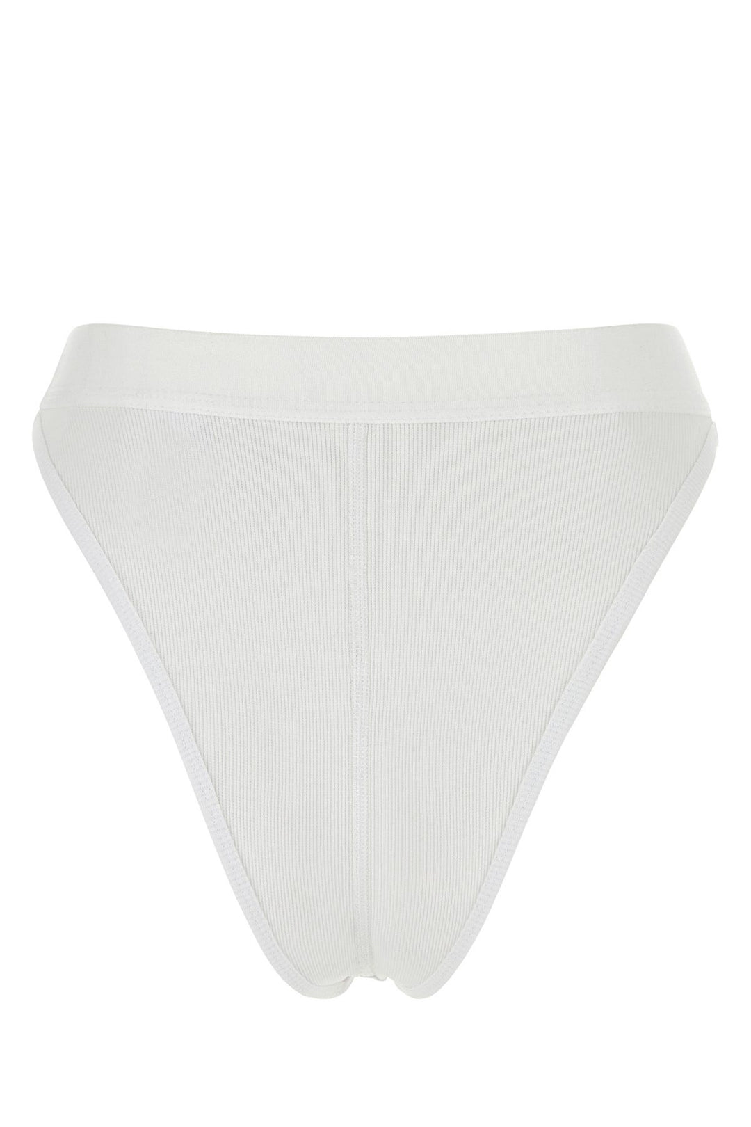 White stretch cotton brief