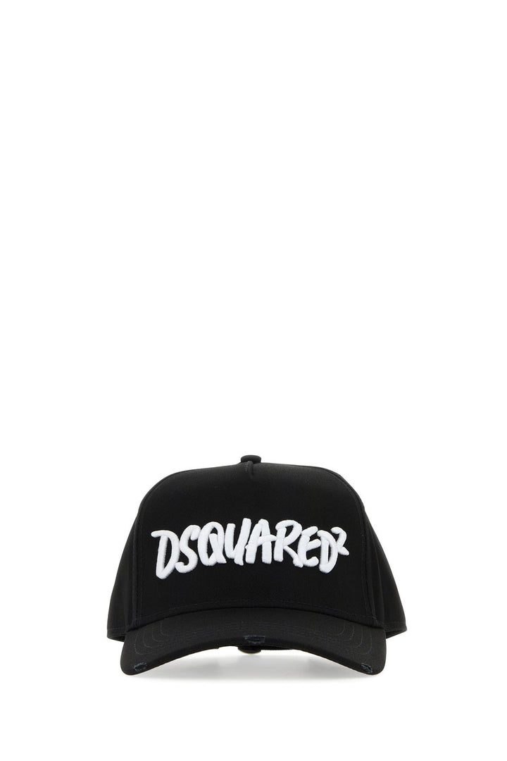 Black cotton baseball cap