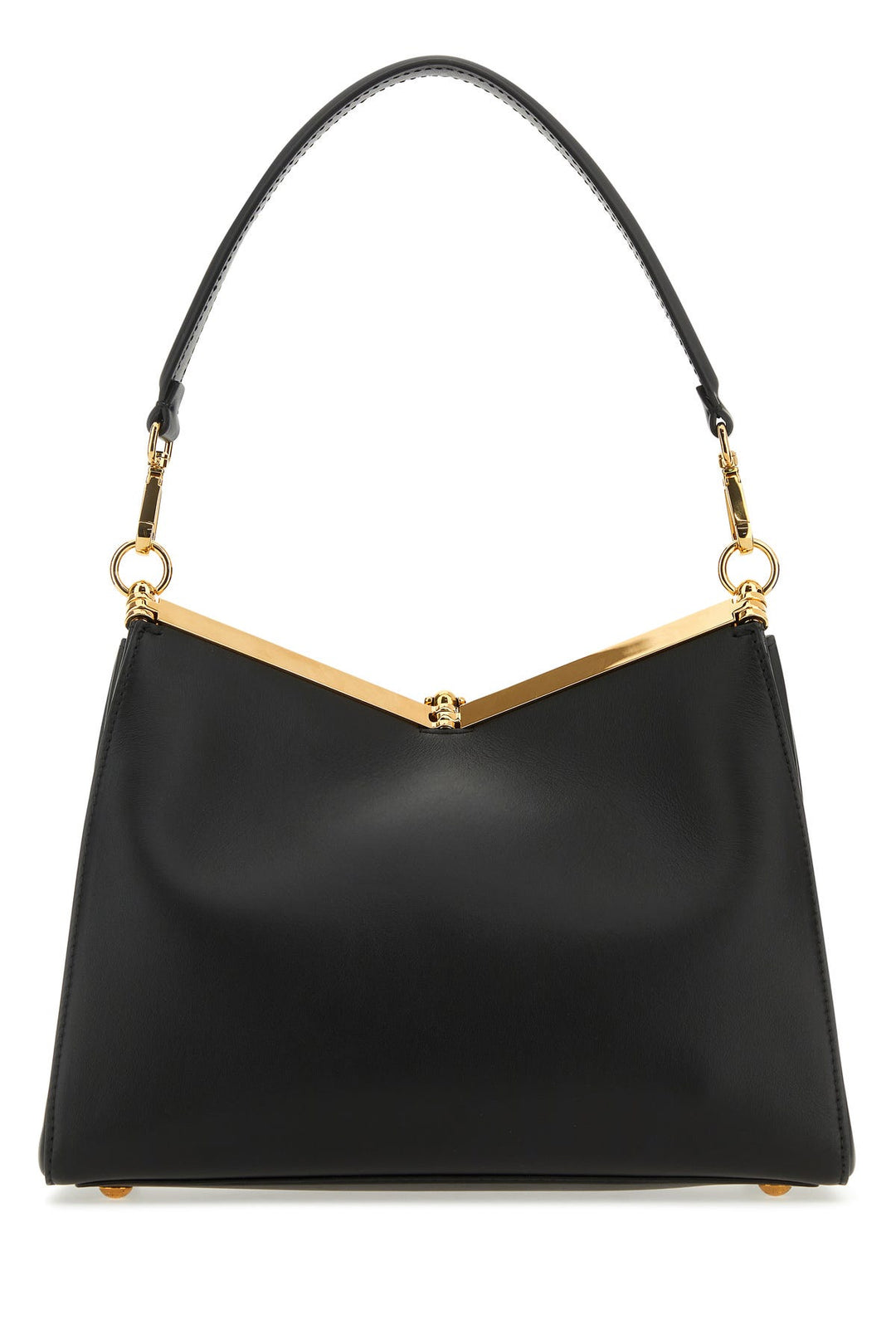 Black leather medium Vela handbag