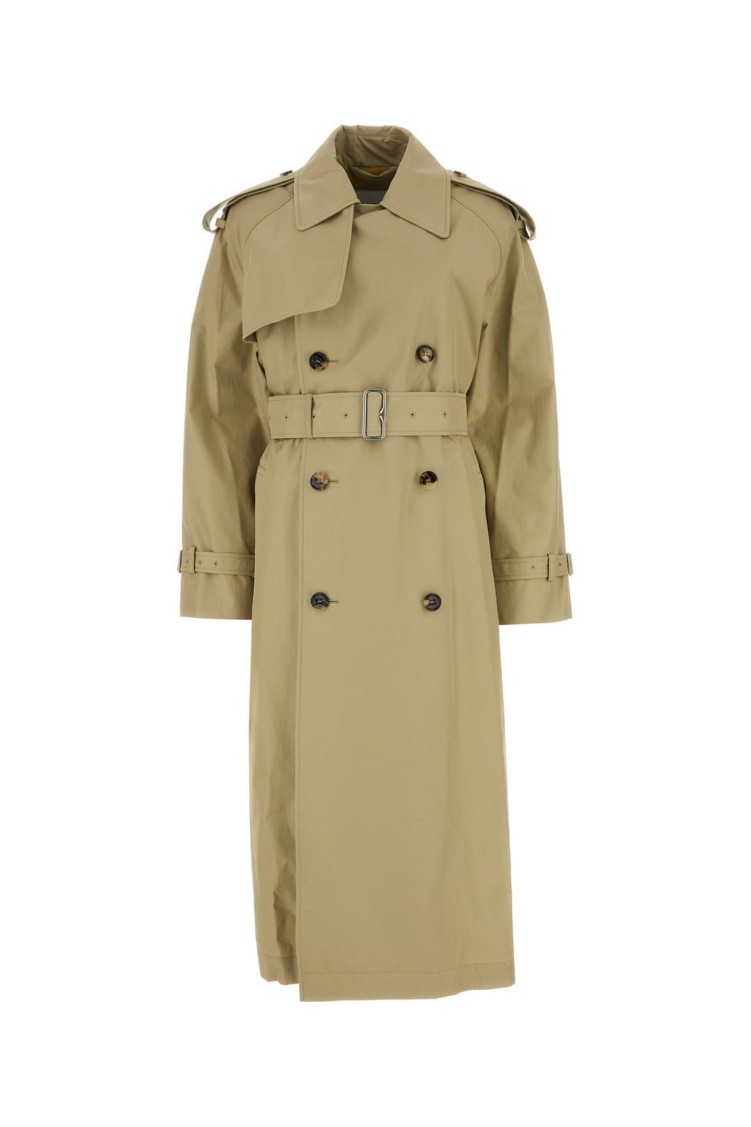 Beige cotton trench coat