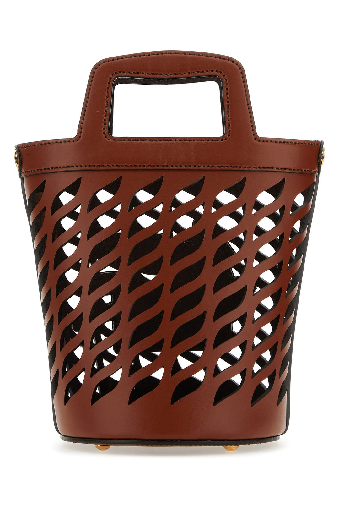 Brown leather Coffa bucket bag