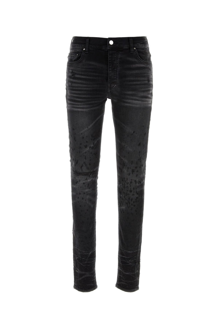 Black stretch denim jeans