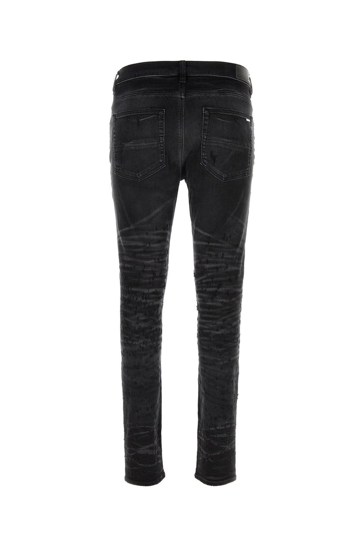 Black stretch denim jeans